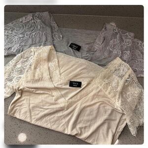VICI Lace Sleeve V-Neck Top 2-Pack